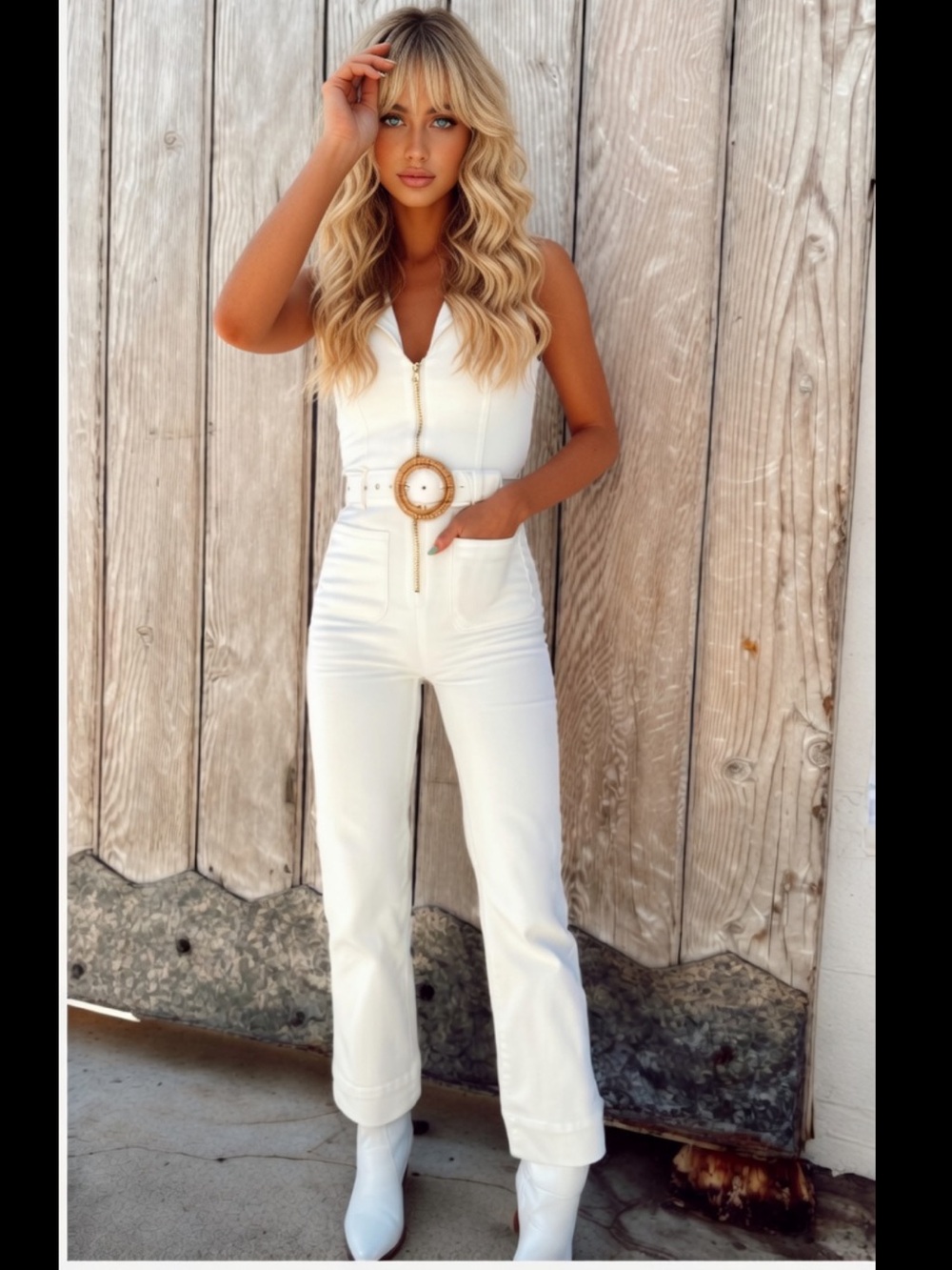 Show Me Your MuMu White Jumpsuit Small $218